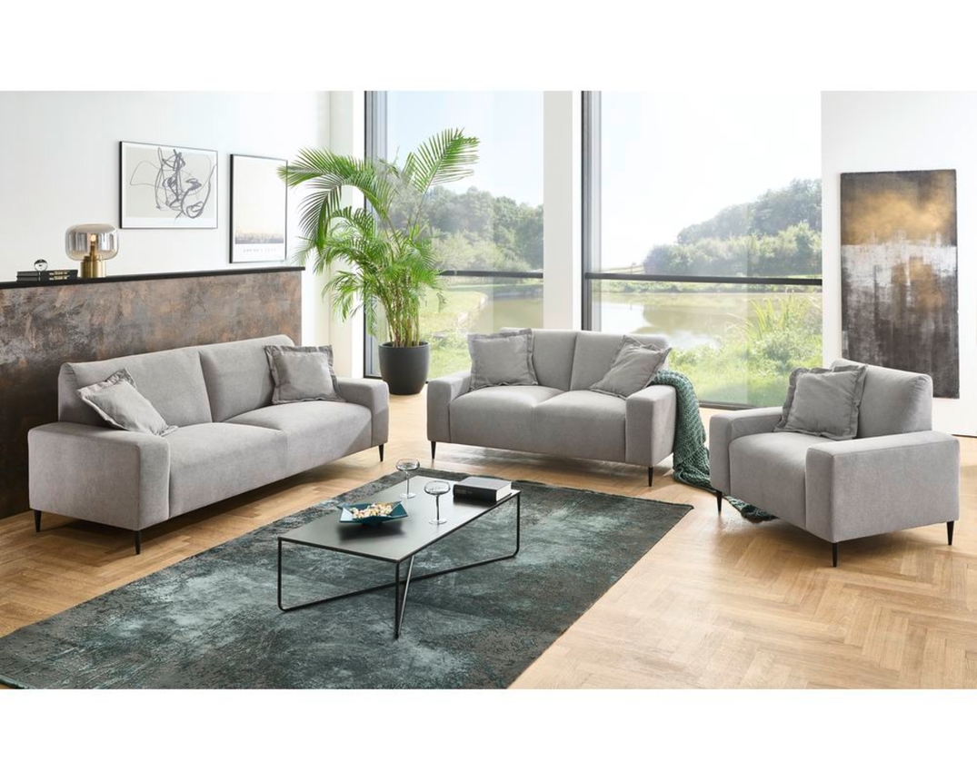 3er-Sofa "Ida", leger, inkl. Kissen - Mittelgrau - 1