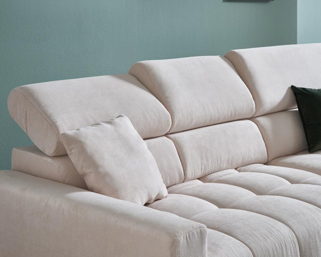 Wohnlandschaft, leger, "Ina", mit Sitz- und Kopfteilverstellung - Fjord 23 Beige - 3