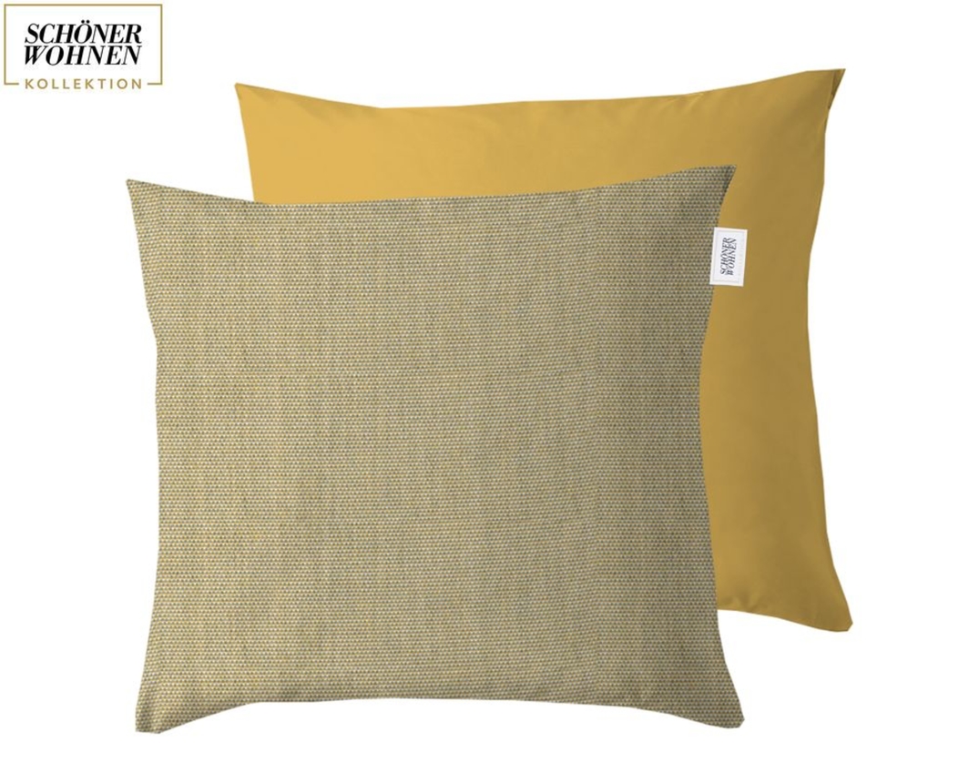 SCHÖNER WOHNEN Wendekissen "Mika" gelb - Mustard - 1