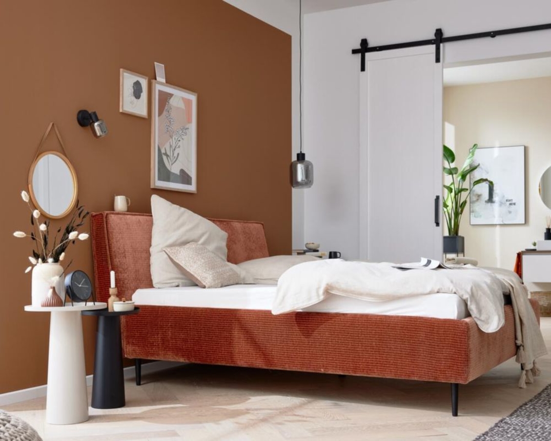 Interliving Polsterbett 1417, rostfarben - Rusty - 5