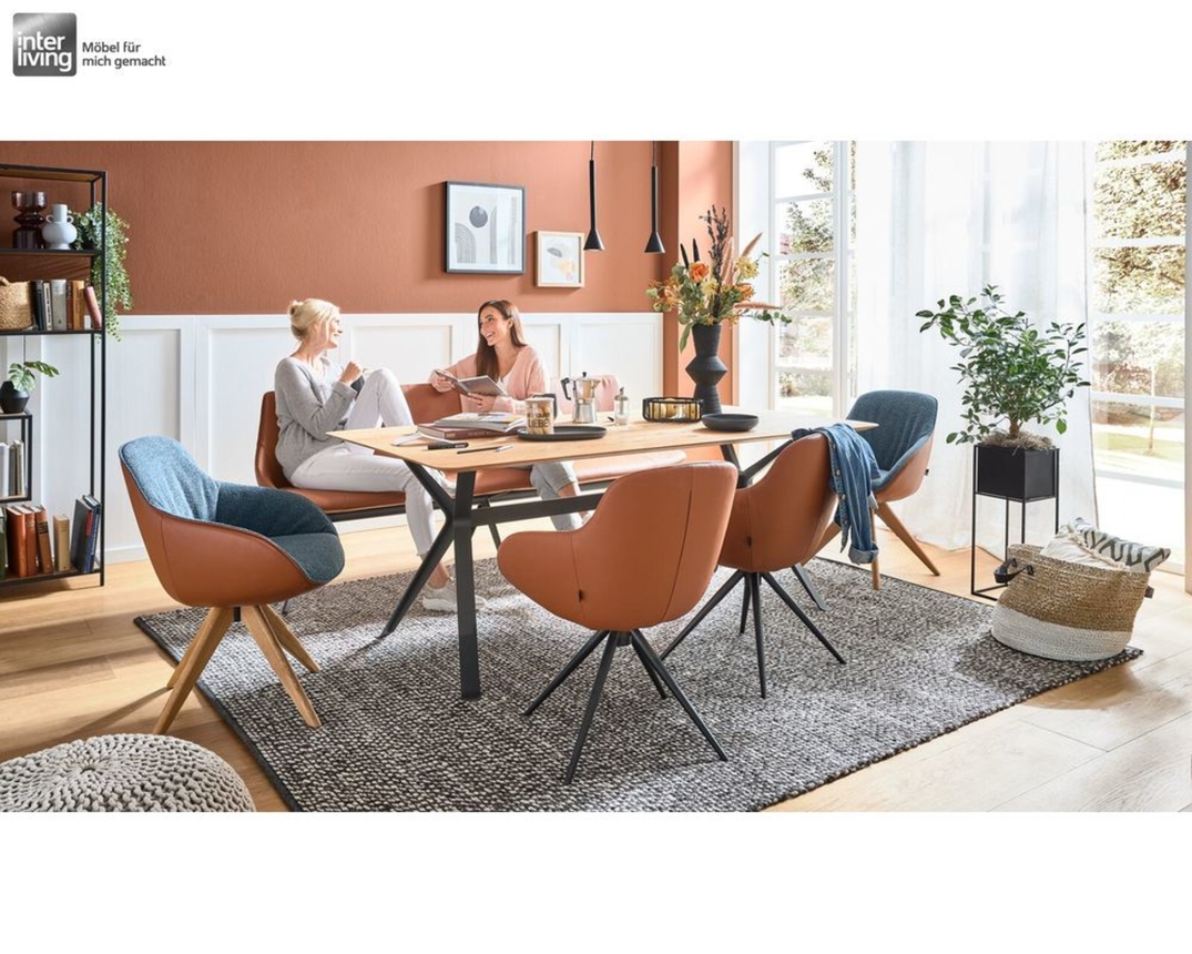 Interliving Esstisch 5115 Eiche astig, Metallgestell - Braun/Schwarz - 6