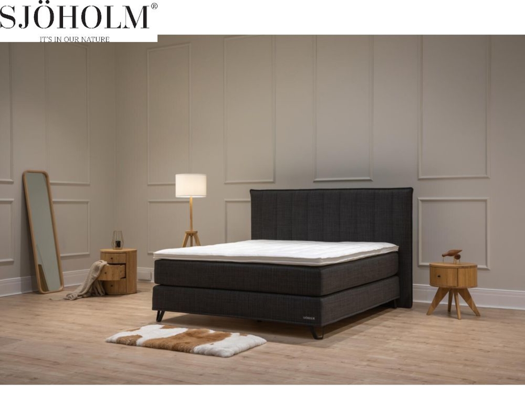 Boxspringbett Sjöholm Idö, ca. 180x200 cm - Graphit - 1