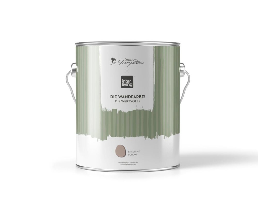 MissPompadour Wandfarbe "Die Wertvolle", Braun mit Schoki / 2,5 L - Braun - 2