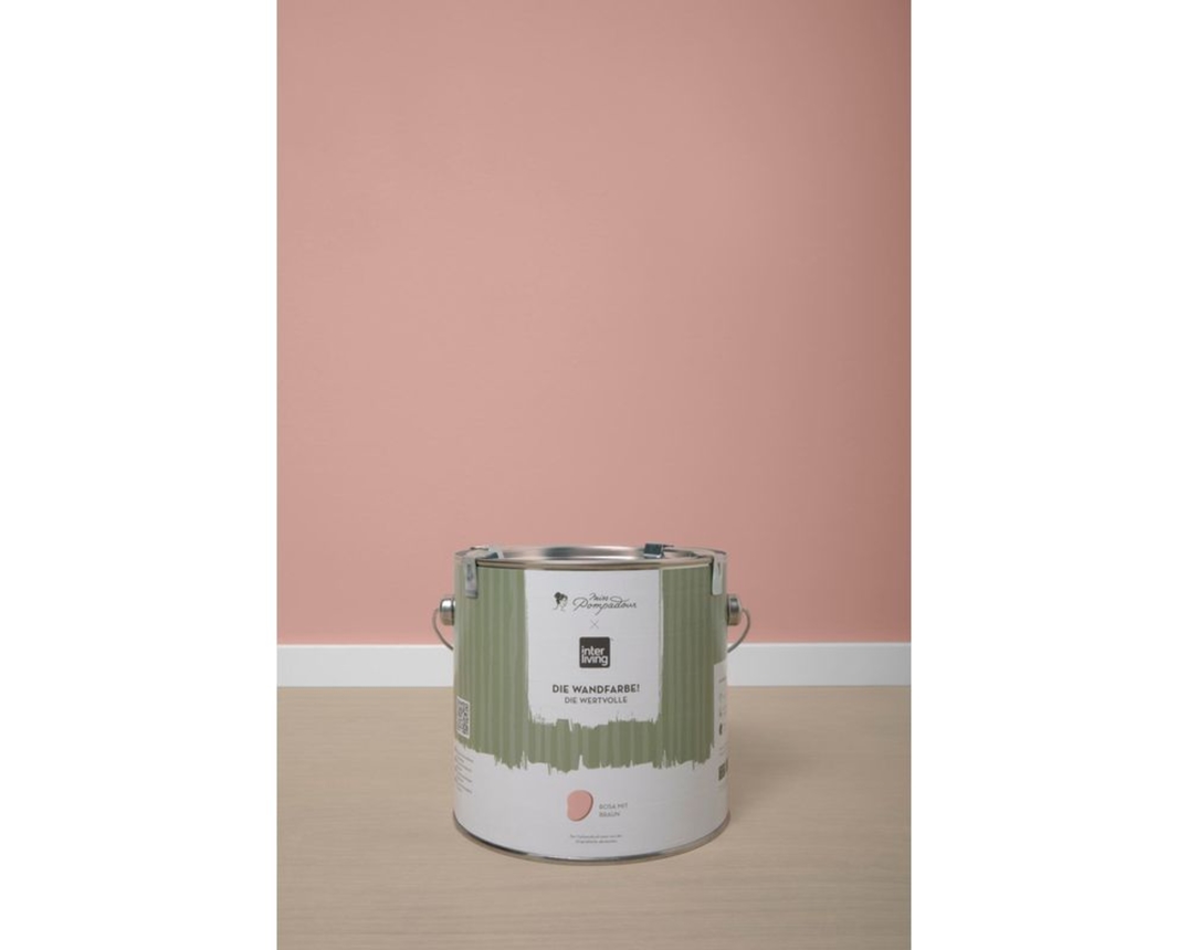 MissPompadour Wandfarbe "Die Wertvolle", Rosa mit Braun / 2,5 L - Rosa mit Braun - 6