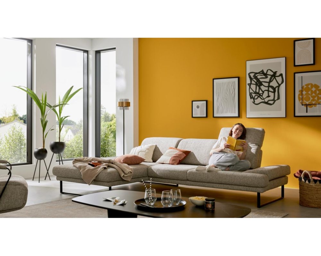 Interliving Wohnlandschaft 4460, leger, inkl. Kopfteilverstellung - Jazz Silber 121 - 1