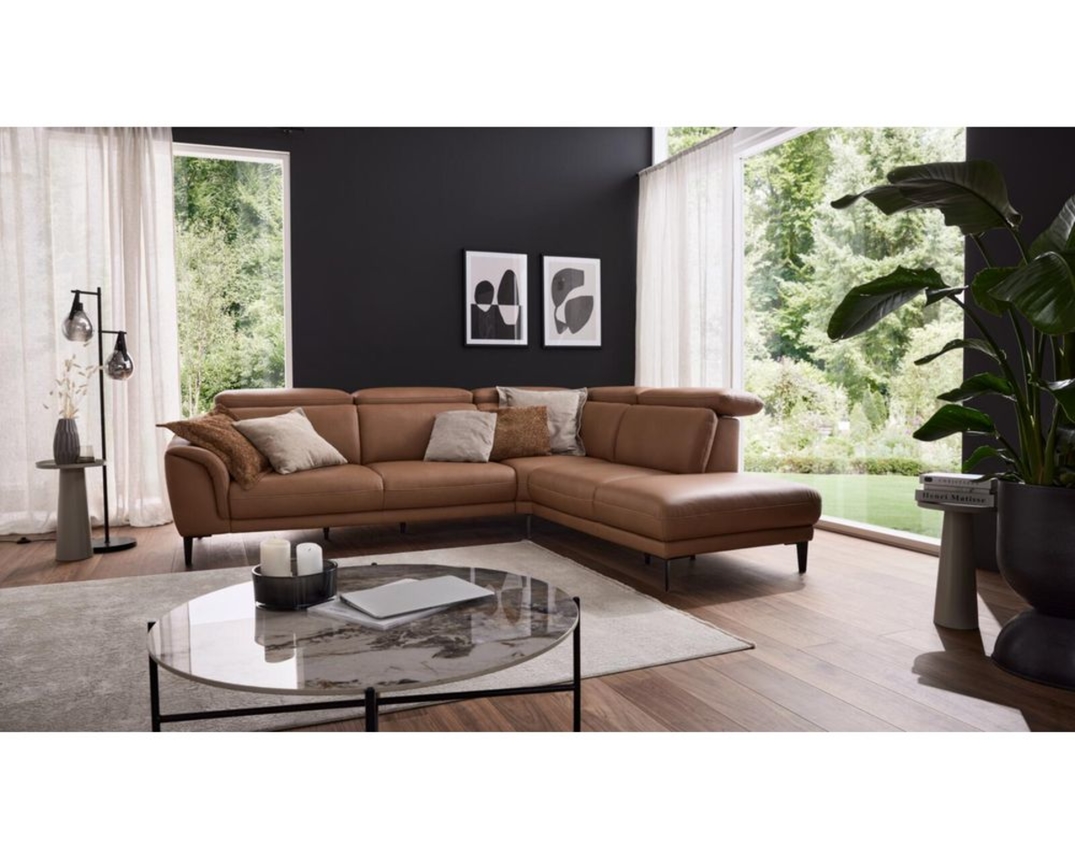 Interliving Wohnlandschaft 4461, Leder, braun - Haselnussbraun - 1