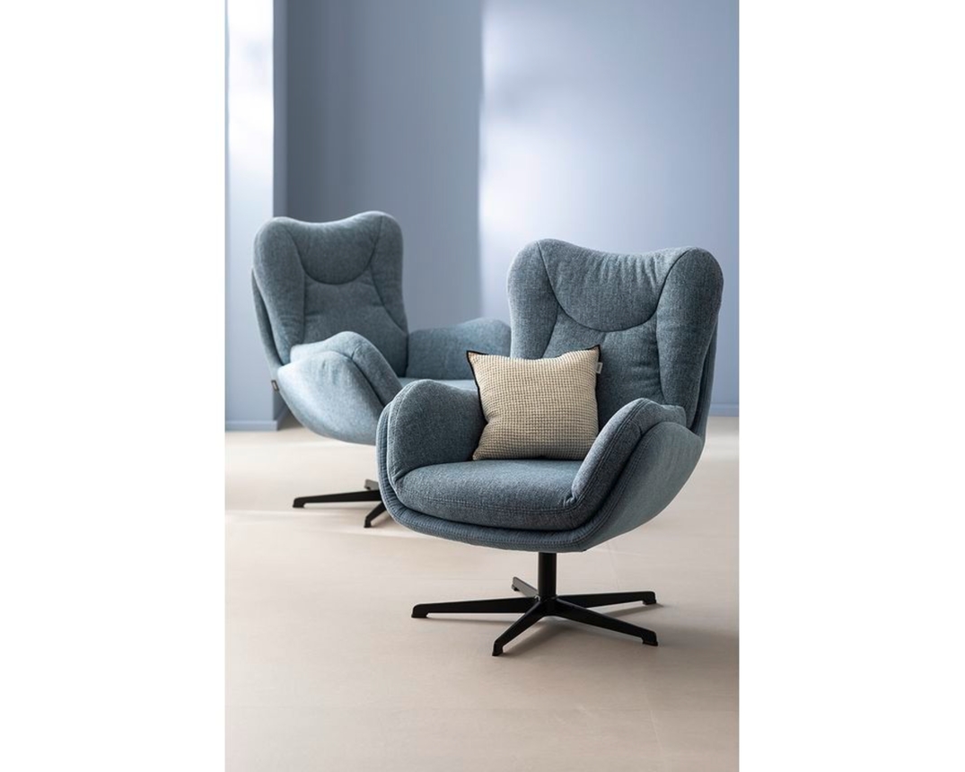 Schöner Wohnen Drehsessel "Kiko", blau - Eisblau - 1