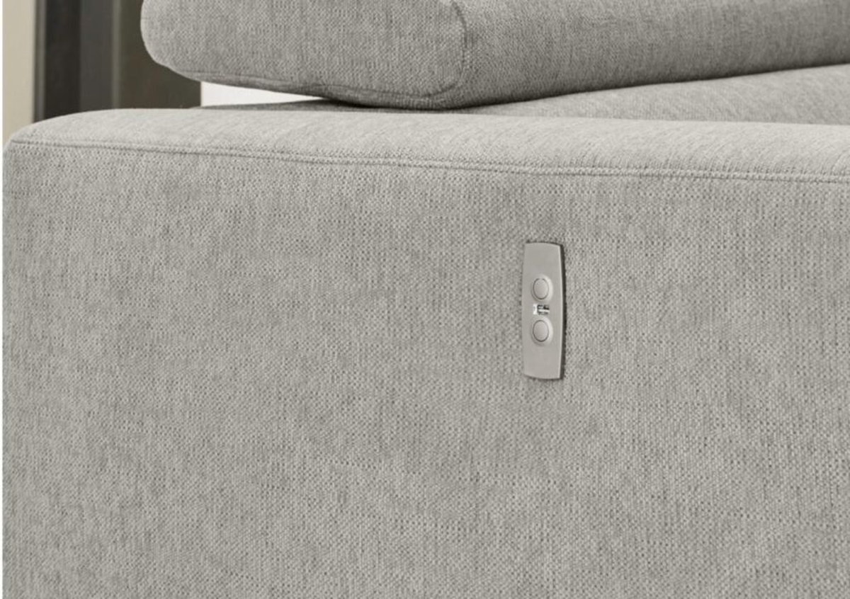 Wohnlandschaft "Johannes", leger, inkl. Bettkasten und USB-Ladeport - Grau - 4