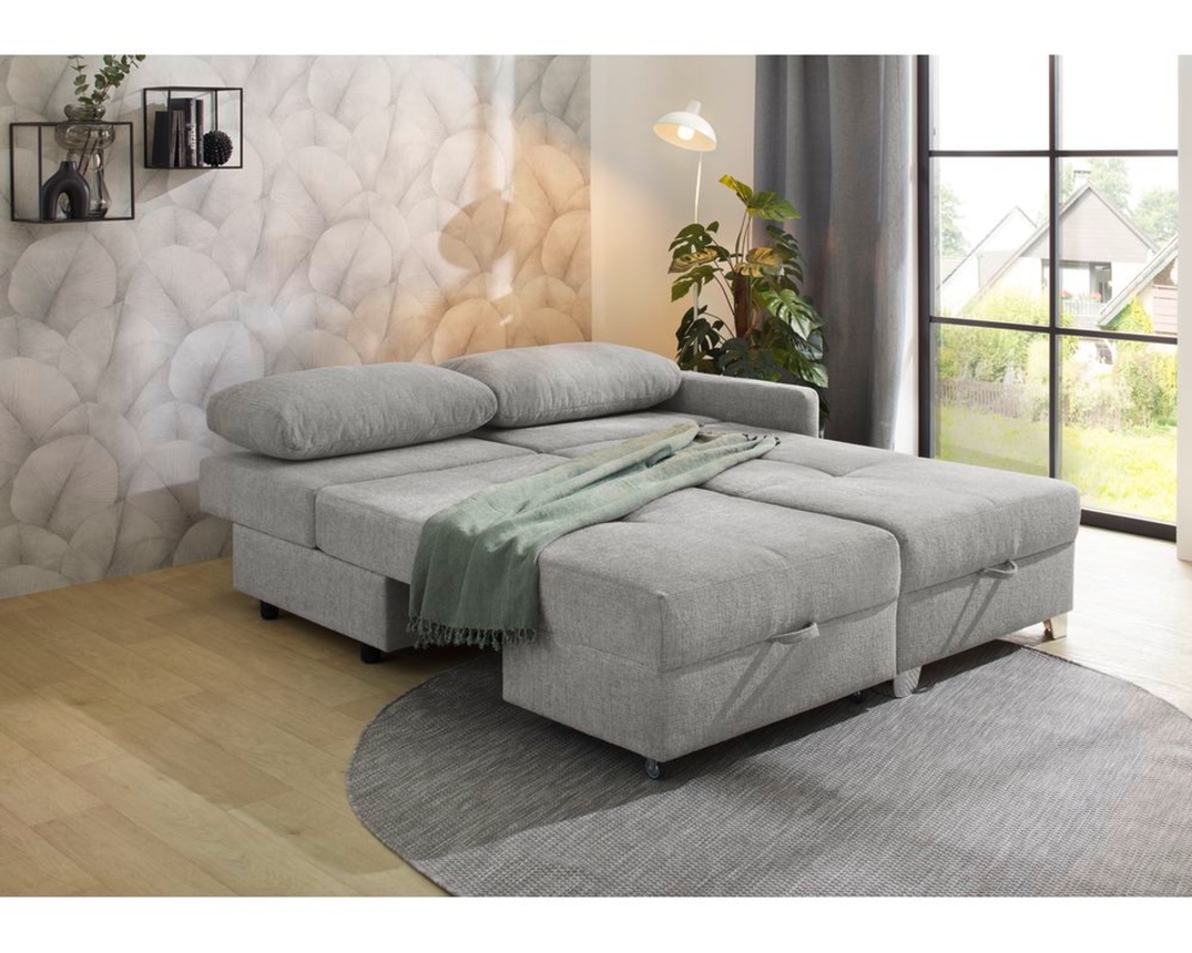 Verwandlungssofa "Josefine", inkl. Kissen - Grau - 4