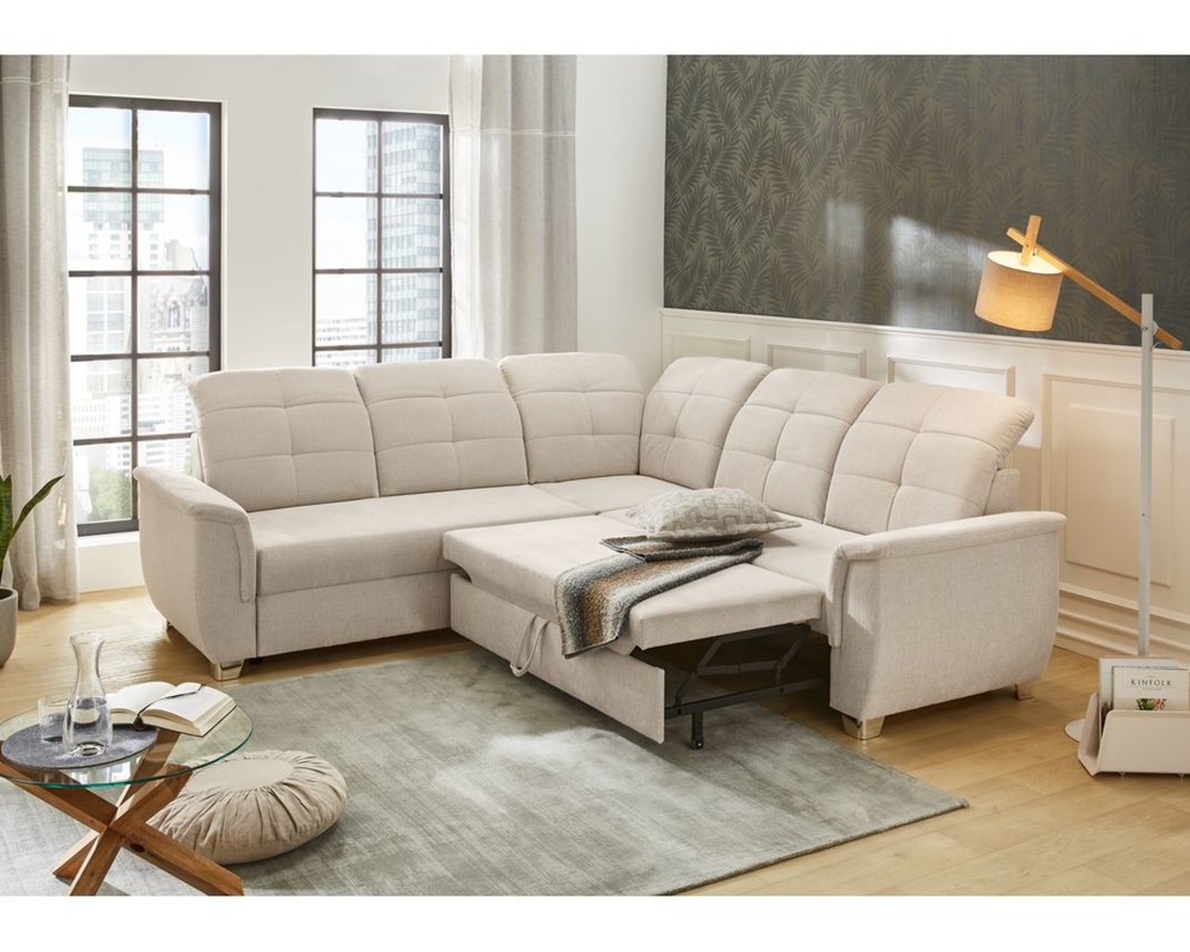 Wohnlandschaft "Jonathan", leger, mit Gästebett, Stauraum & Relaxfunktion - Beige - 2