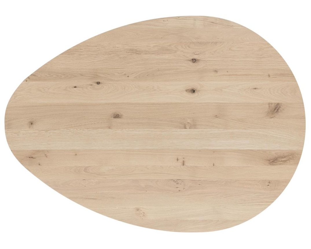 XOOON Tresentisch "Cosenza", oval, Eiche natural - Braun - 3