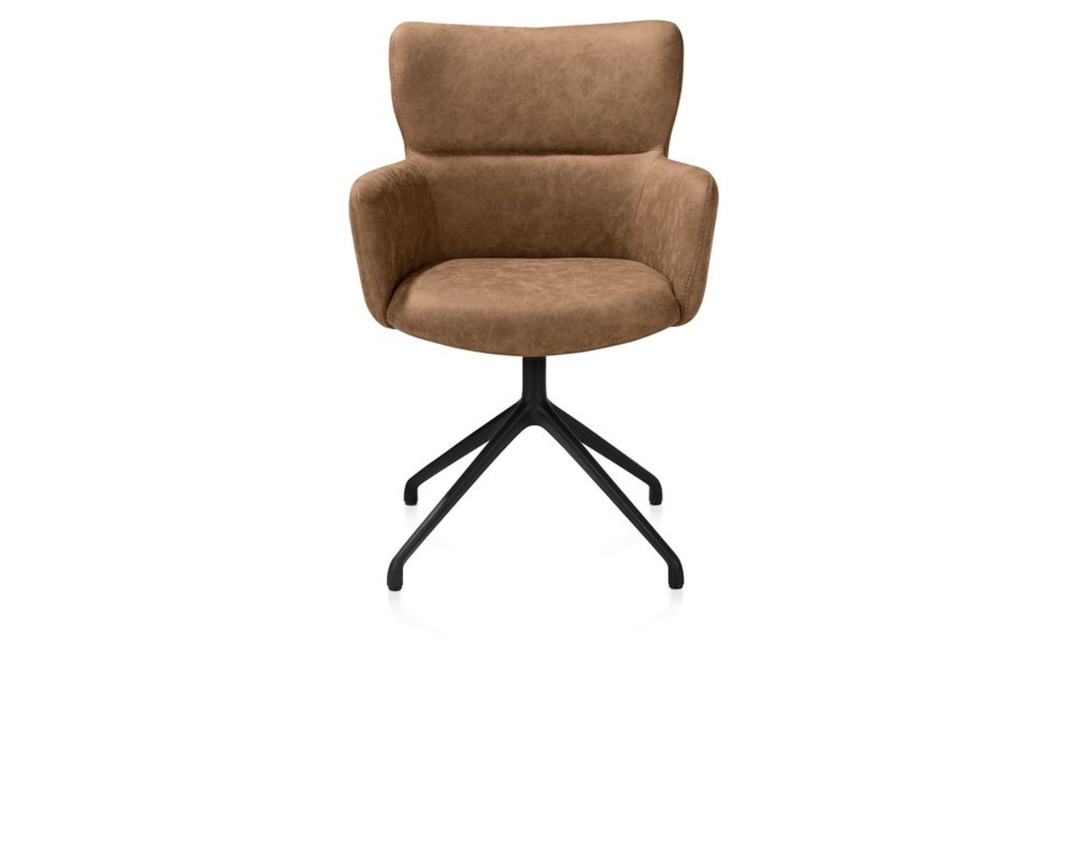 XOOON Armlehnstuhl "Sage", drehbar, braun - Oregon Desert - 1