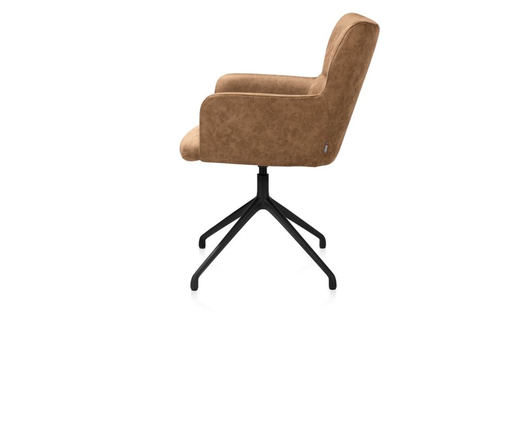 XOOON Armlehnstuhl "Sage", drehbar, braun - Oregon Desert - 3