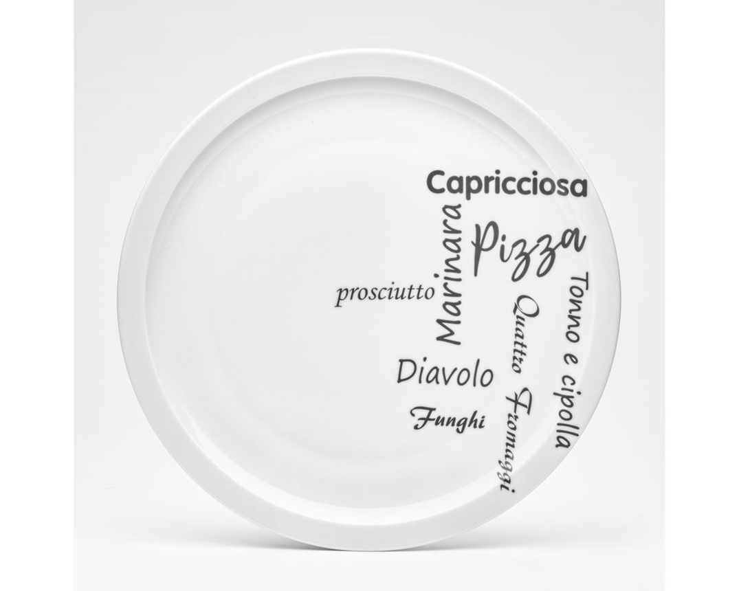 Pizzateller "Italia", ca. 30 cm - Weiß - 1