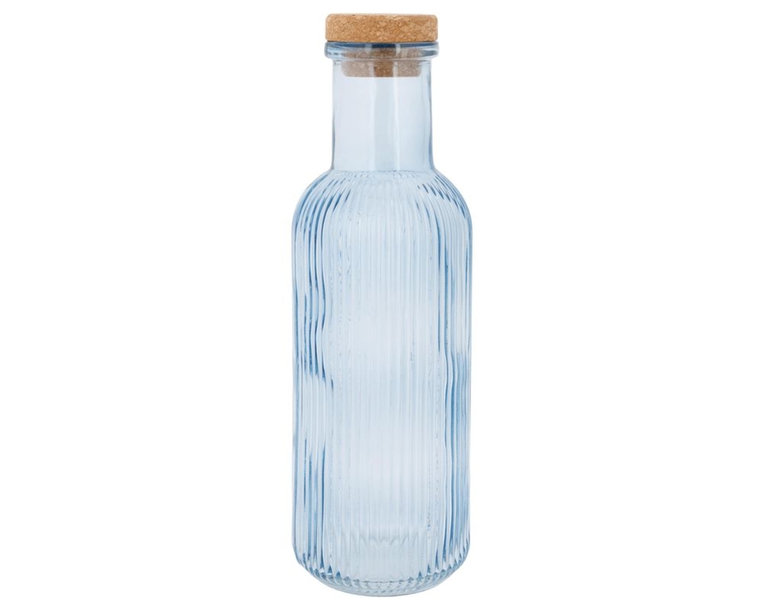 Flasche "Raya" mit Kork, blau - Blau - 1