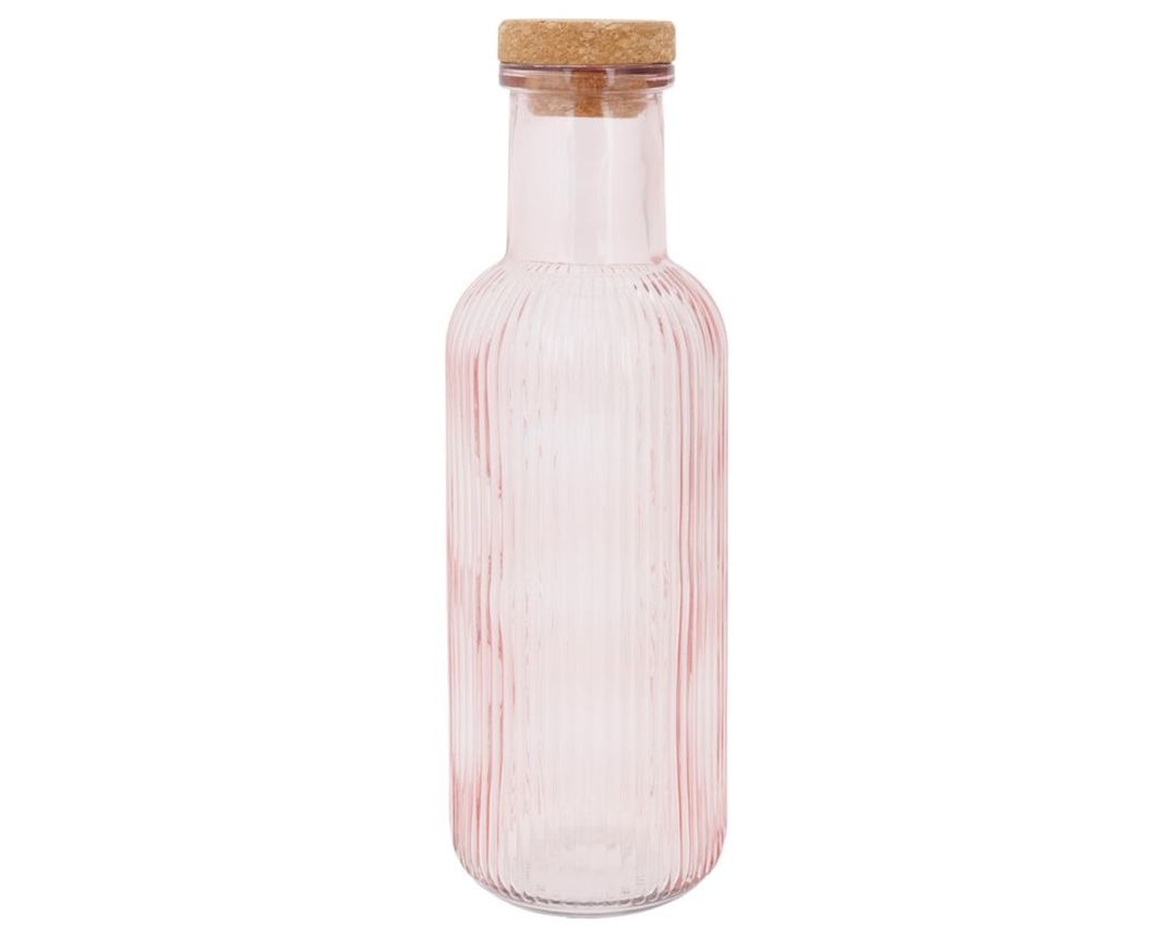 Flasche "Raya" mit Kork, rosa - Rosa - 1