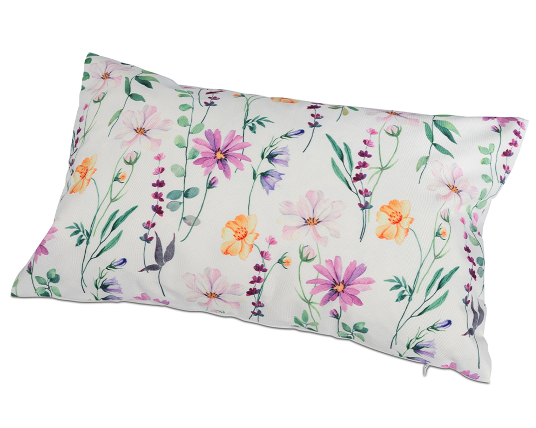Kissen mit Blumenmotiv, ca. 30x50 cm - Mehrfarbig - 1