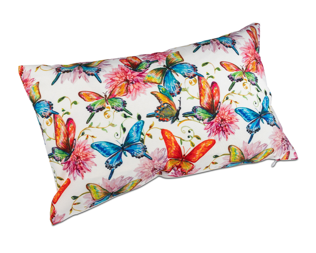 Kissen mit Schmetterlingmotiv, ca. 30x50 cm - Mehrfarbig - 1