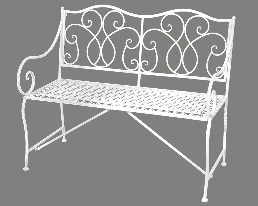 Gartenbank ca. 110x55x92 cm - Creme - 1