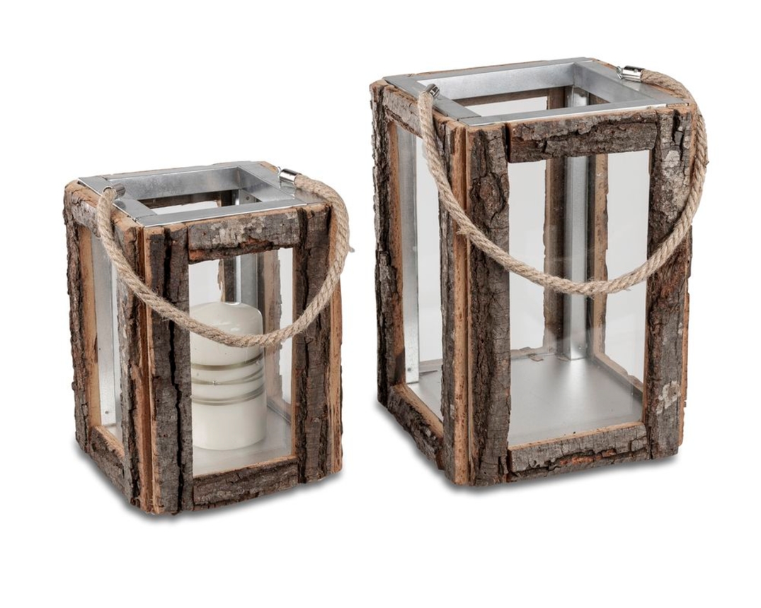 Laterne aus Lindenholz, ca. 20x30 cm - Braun - 1