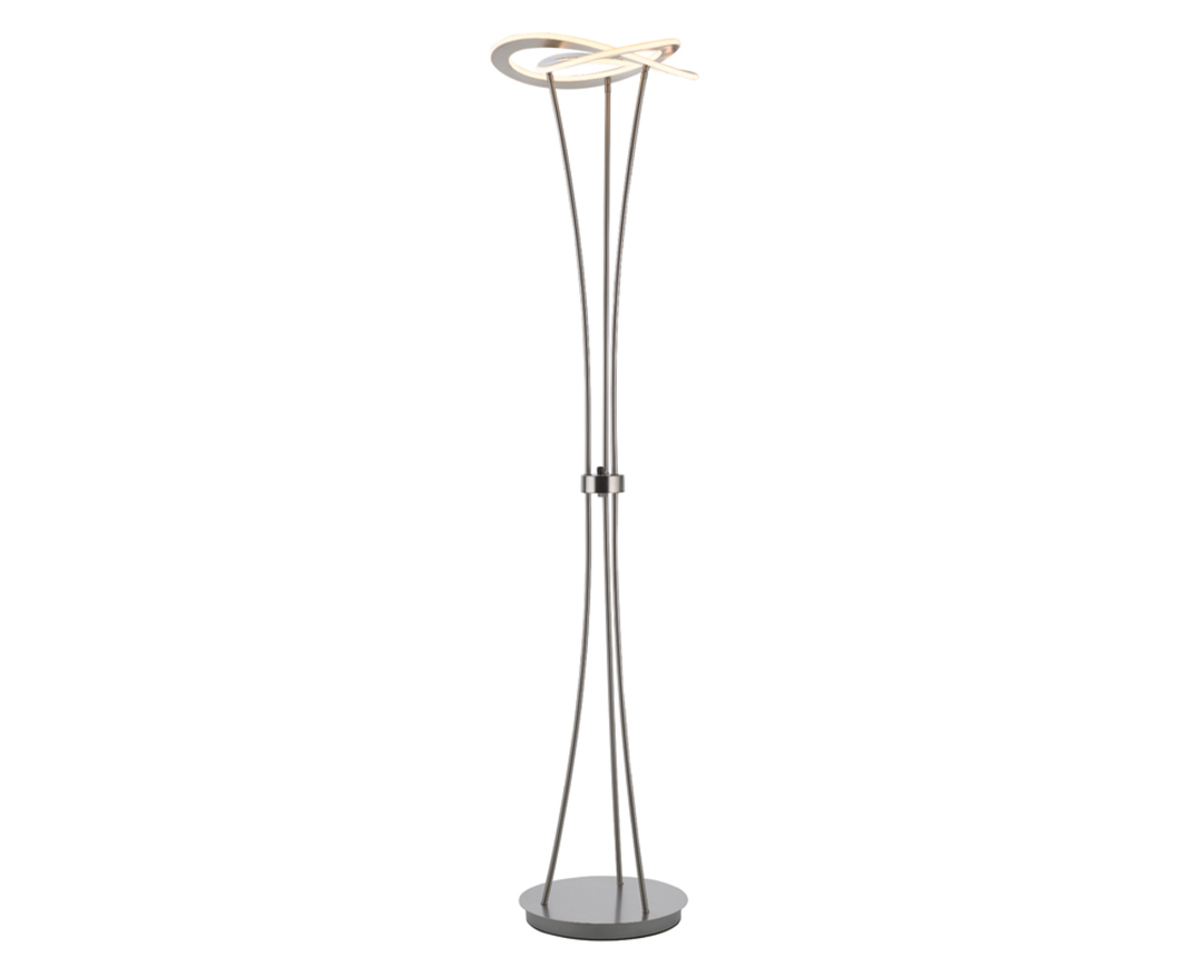 LED Stehleuchte Standfluter Capetown - Aluminium gebürstet - 1