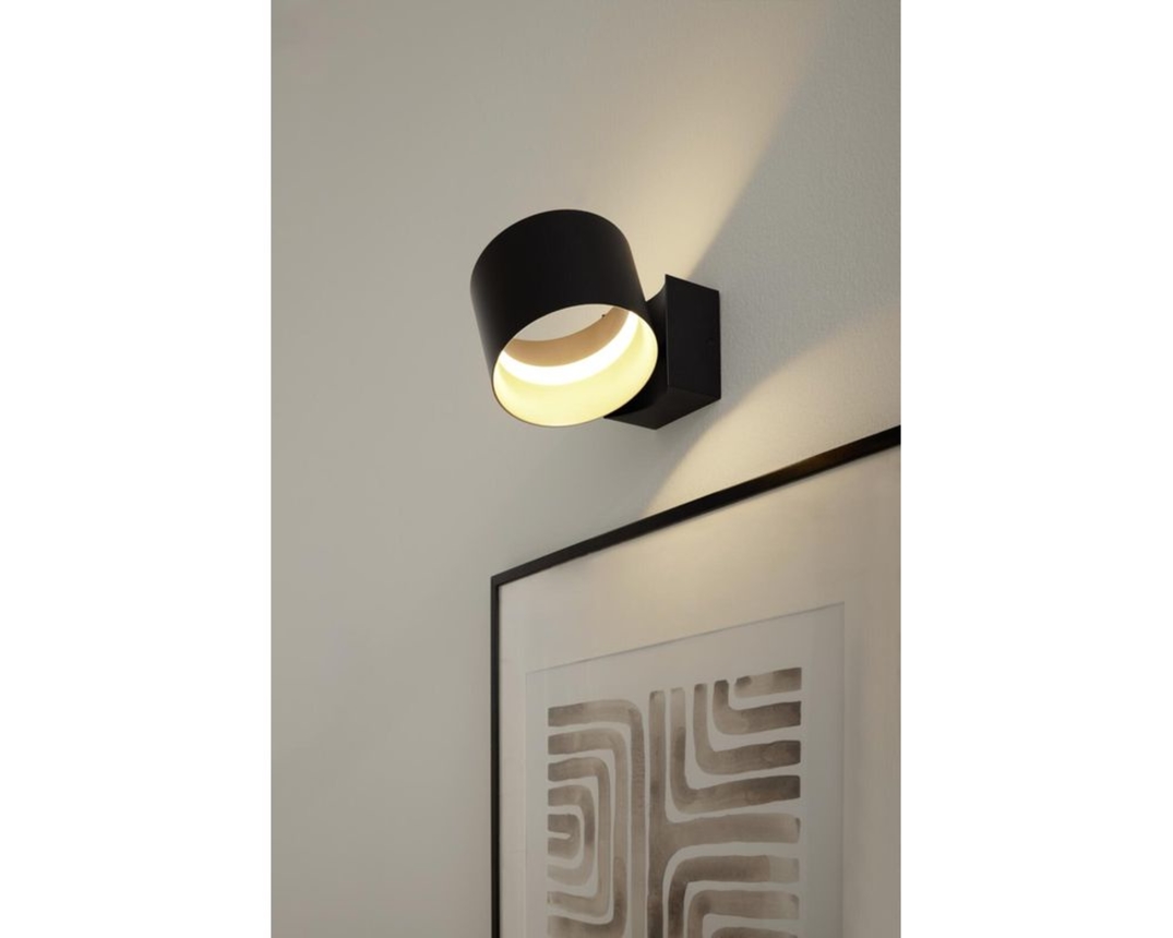Musterring LED-Wandleuchte "Loop", Metall schwarz/gold - Schwarz/Gold - 4
