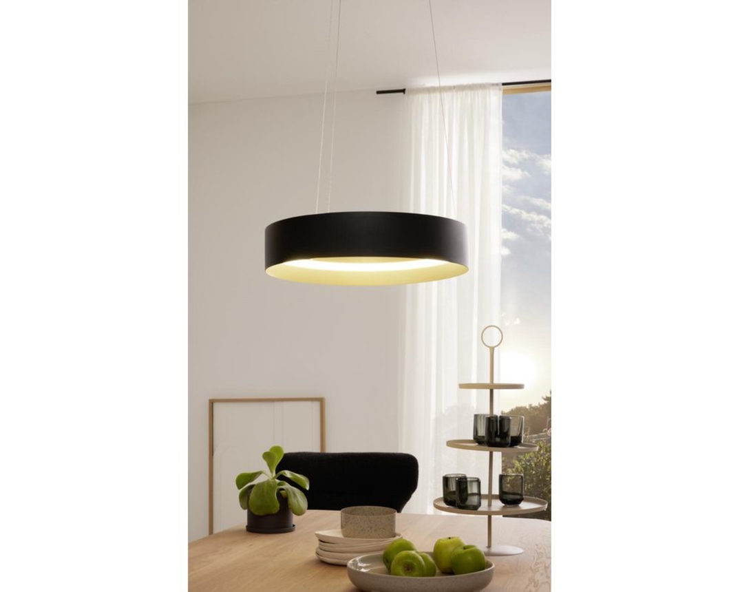 Musterring LED-Pendelleuchte "Loop", Up-and-Down-Beleuchtung - Schwarz/Gold - 1