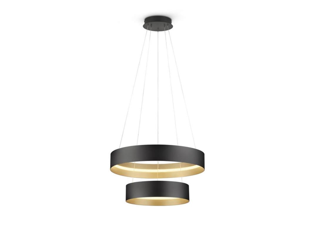 Musterring LED-Pendelleuchte "Loop", Up-and-Down-Beleuchtung - Schwarz/Gold - 2