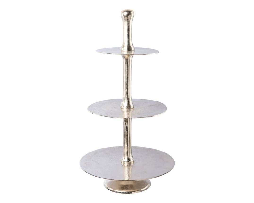 Etagere aus Aluminium, ca. 95 cm hoch - Silber - 1