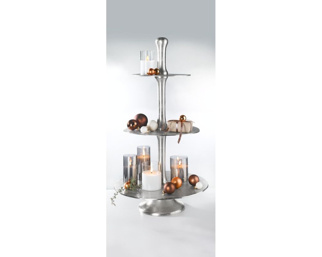 Etagere aus Aluminium, ca. 95 cm hoch - Silber - 2
