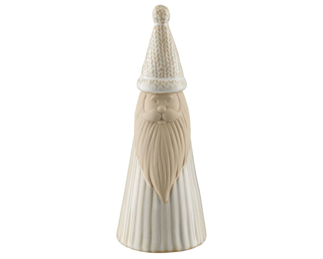 Weihnachtsmann-Figur aus Porzellan, ca. 23 cm - Grau - 1