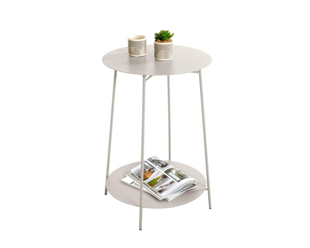 Beistelltisch "Herford", rund, Durchmesser ca. 45 cm - Sandgrau - 1