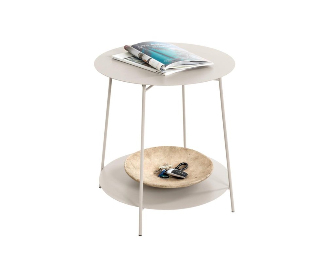 Beistelltisch "Herford", rund, Durchmesser ca. 60 cm - Sandgrau - 1