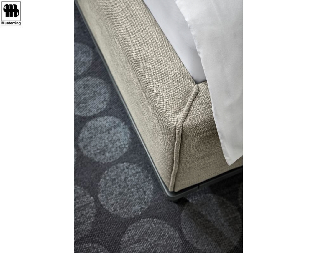 Boxspring Polsterbett "Delphi" Musterring, hellgrau, Bettkasten,  140 x 200 cm - hellgrau - 5