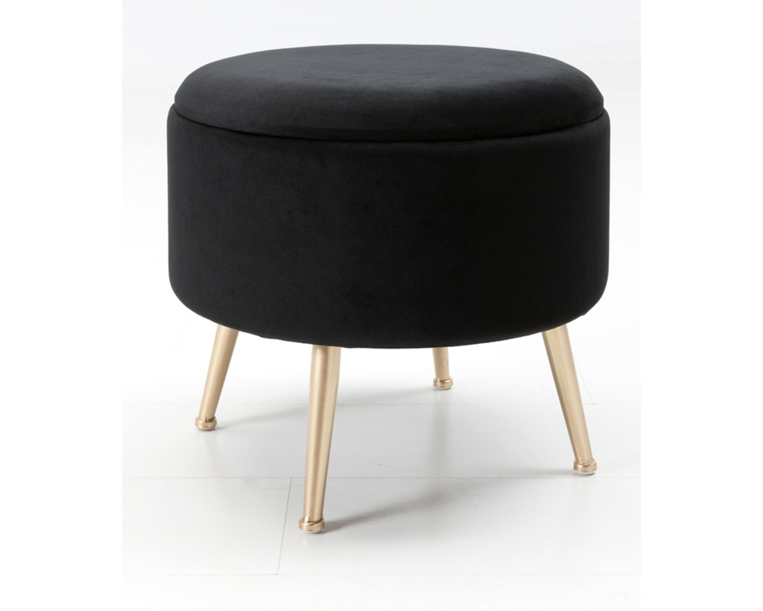 Hocker Innsbruck schwarz in samt schwarz » Sitzsäcke & Hocker | Möbel