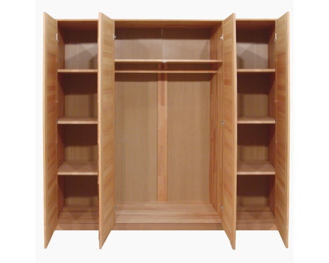 Kleiderschrank "Elmshorn" Kernbuche massiv geölt, ca. 202 x 205 x 60 cm - braun/Kernbuche - 2