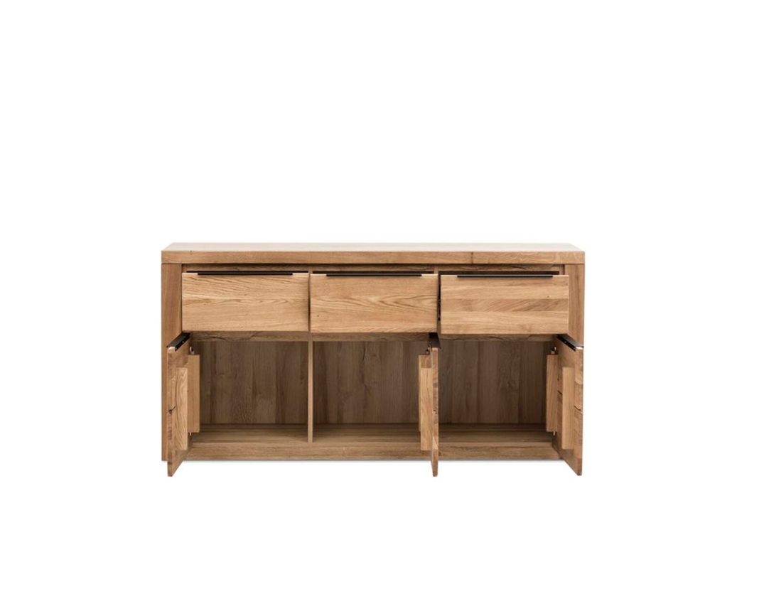 Sideboard "Essex" ca. 160x80 cm - Holzfarben / Schwarz - 2