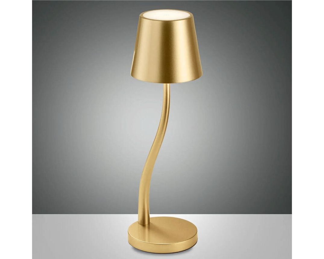 Akku-Design-Tischleuchte "Judy", gold - Gold - 1