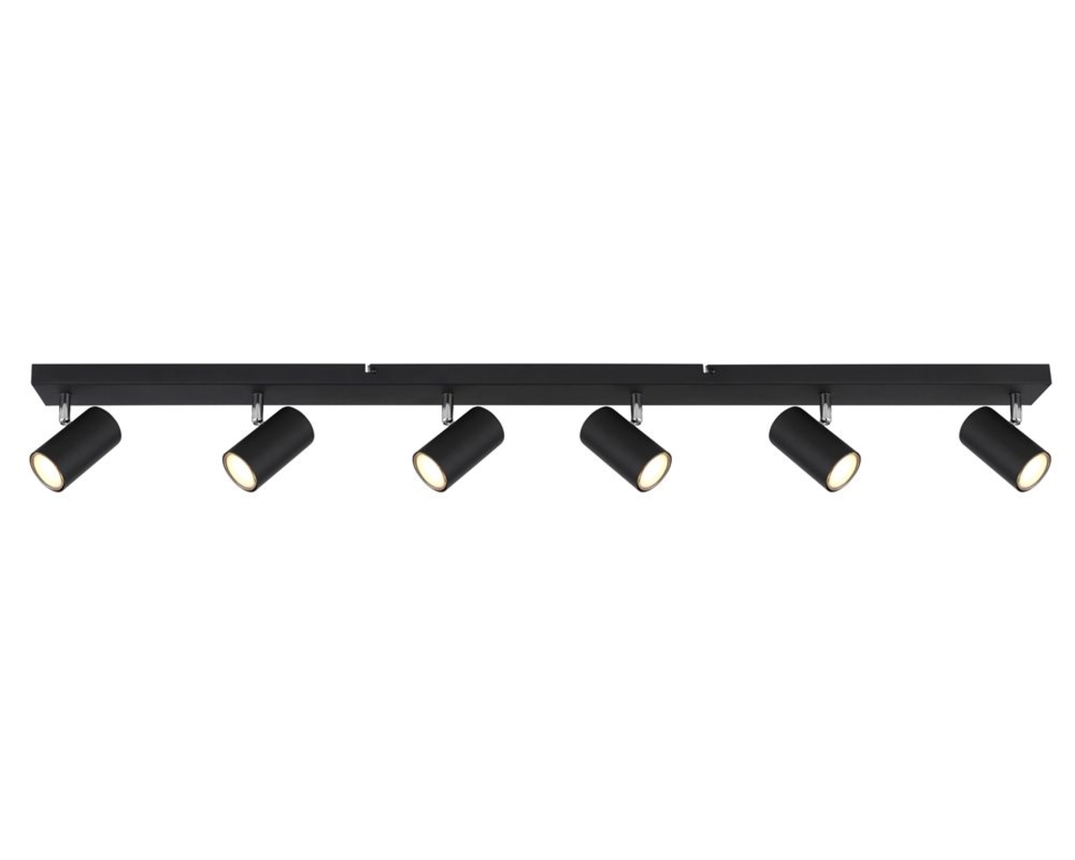 Deckenleuchte "Robby", 6-flg. - Schwarz - 1