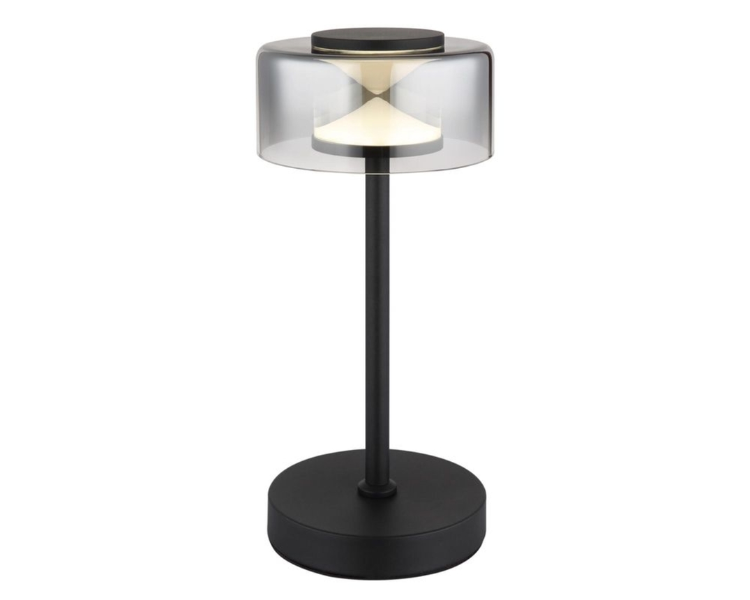 LED-Tischleuchte "Belinda" mit Wippschalter - Schwarz - 1