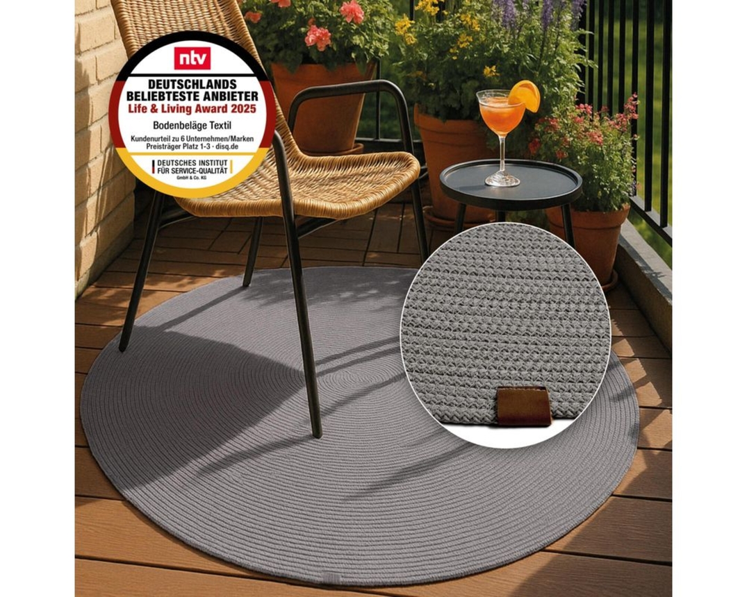 Outdoor-Teppich "Paris", grau, ca. 150 cm - Grau - 2