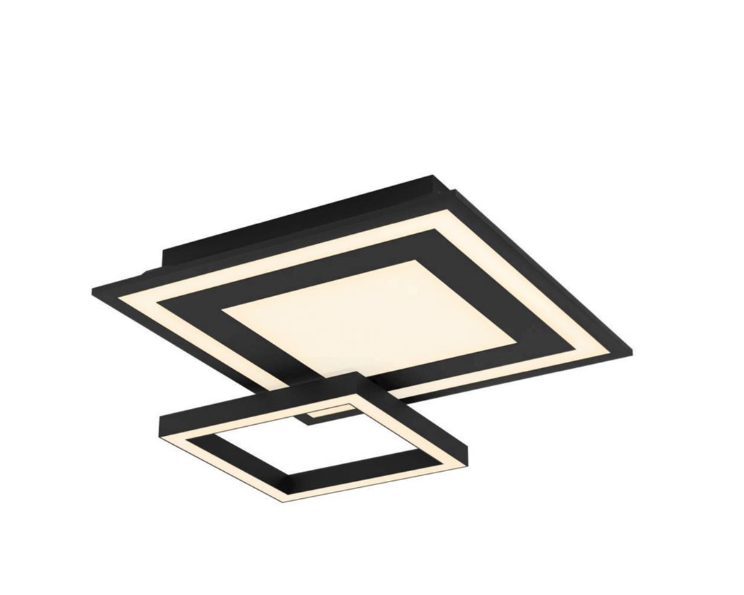 LED-Deckenleuchte "Savatarila Z", mit schwenkbarem Quadrat - Schwarz/Weiß - 1