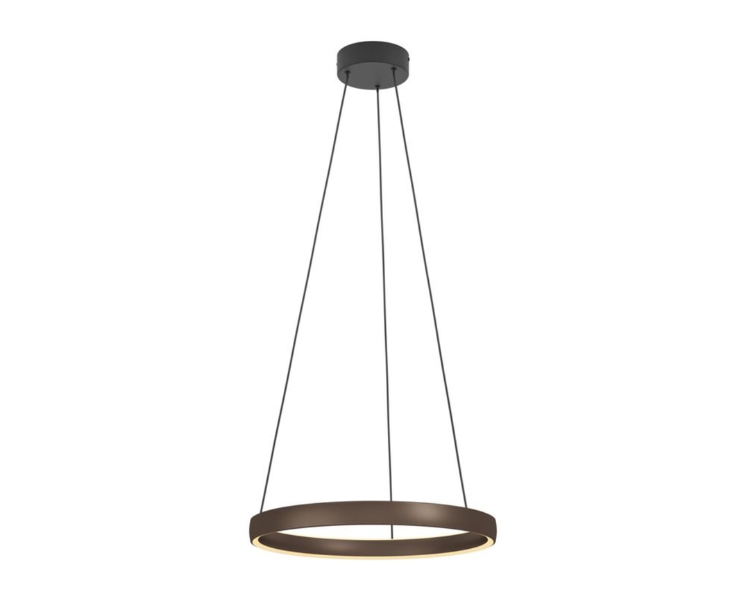 LED-Pendelleuchte Trabuco", Gestensteuerung, höhenverstellbar - Schwarz/Braun - 1