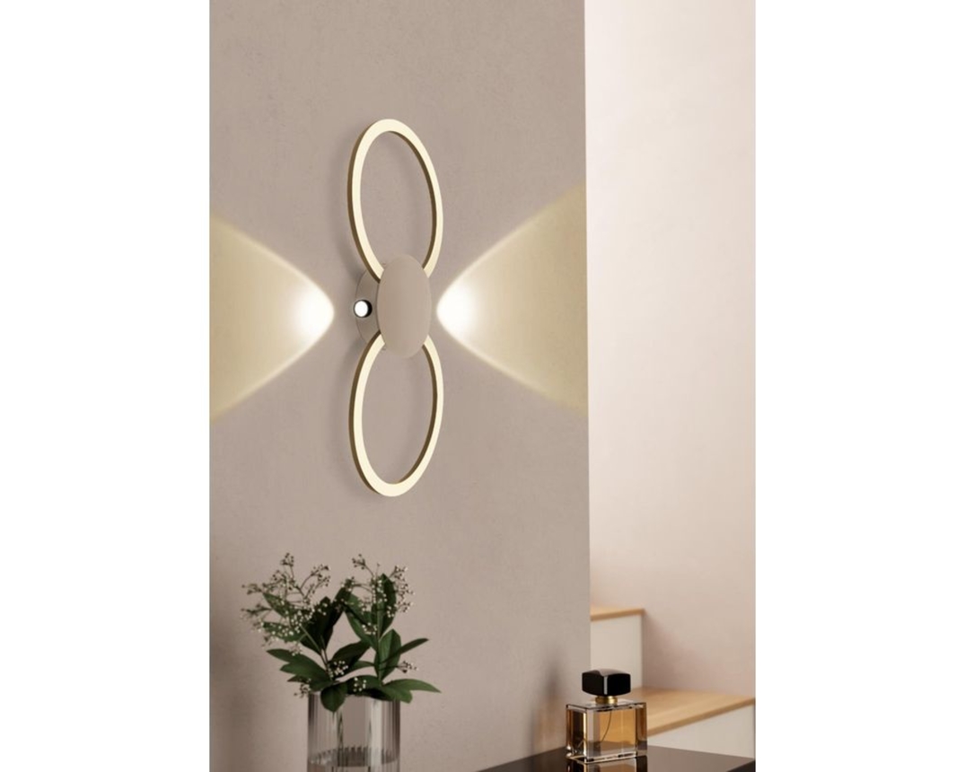 LED-Wand-/ Deckenleuchte "Venticello" mit Seitenstrahler - Sandfarben - 2