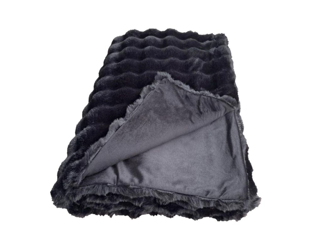 Decke "Baloon", ca. 150x200 cm, schwarz - Schwarz - 1