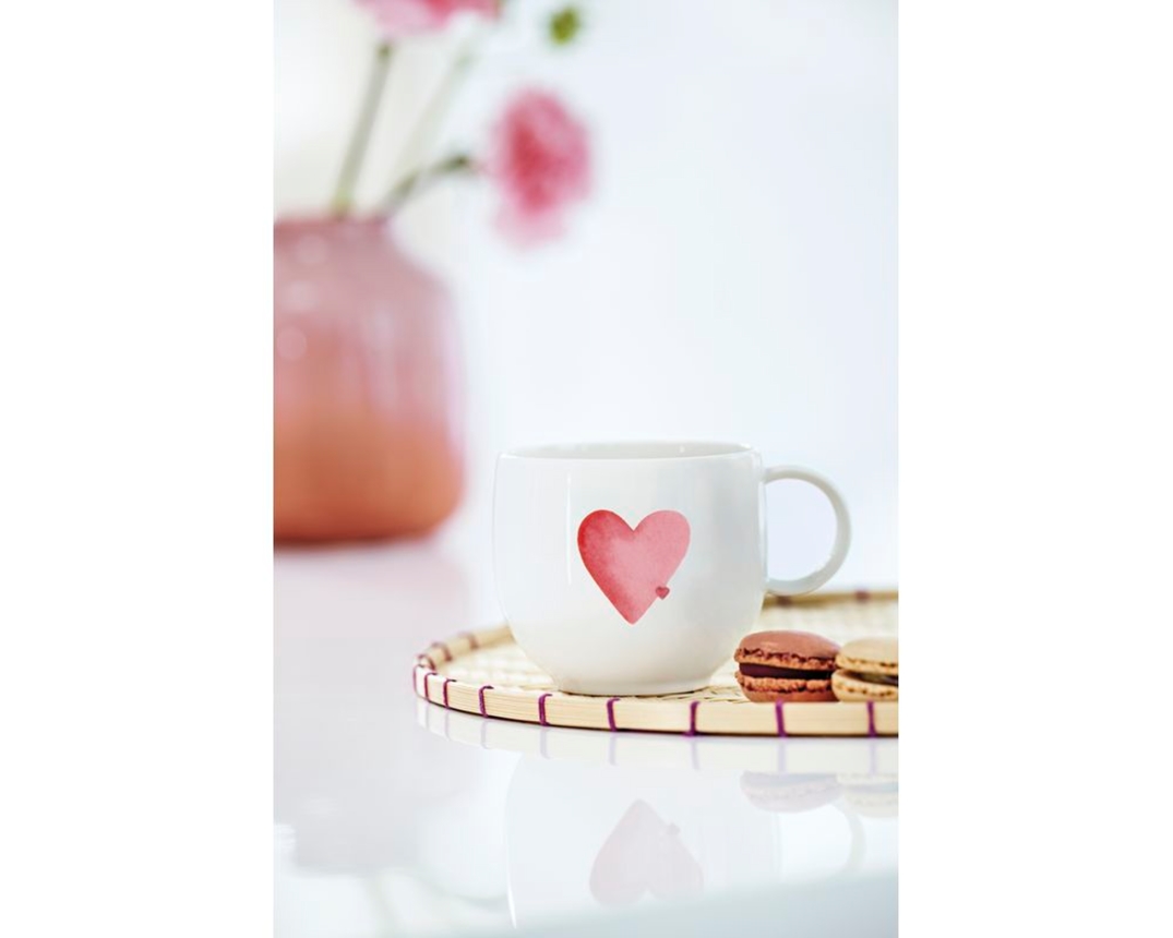 Villeroy & Boch Becher "With Love" mit Henkel - Weiß - 1