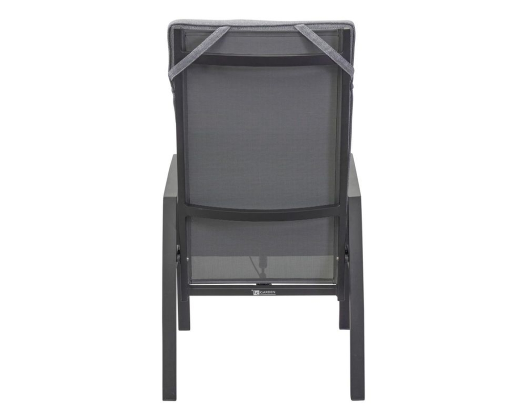 Positionsstuhl / Gartenstuhl "Sondrino" inkl. Sitzkissen - Anthrazit - 3