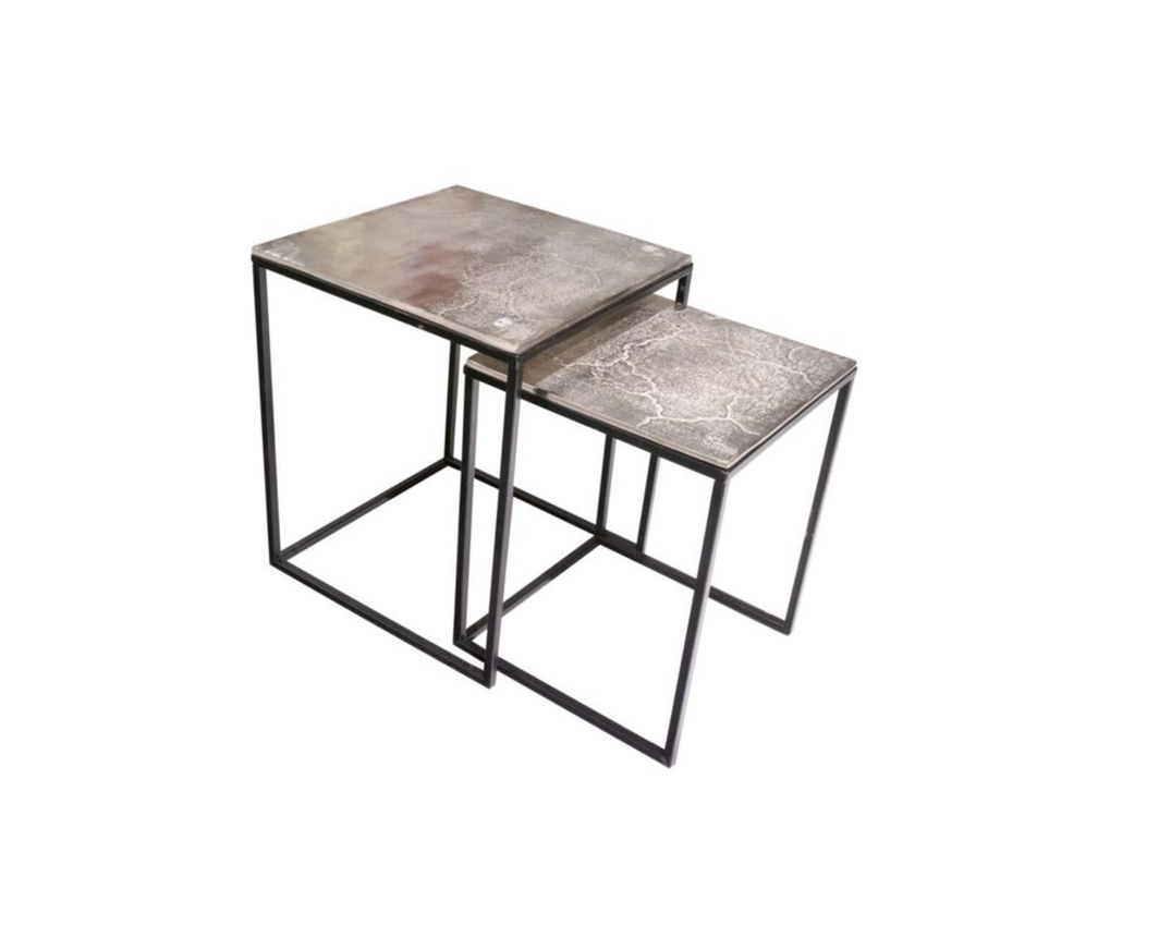 Beistelltisch "Top" klein, ca. 32x32x40 cm - Schwarz/Weiß - 1