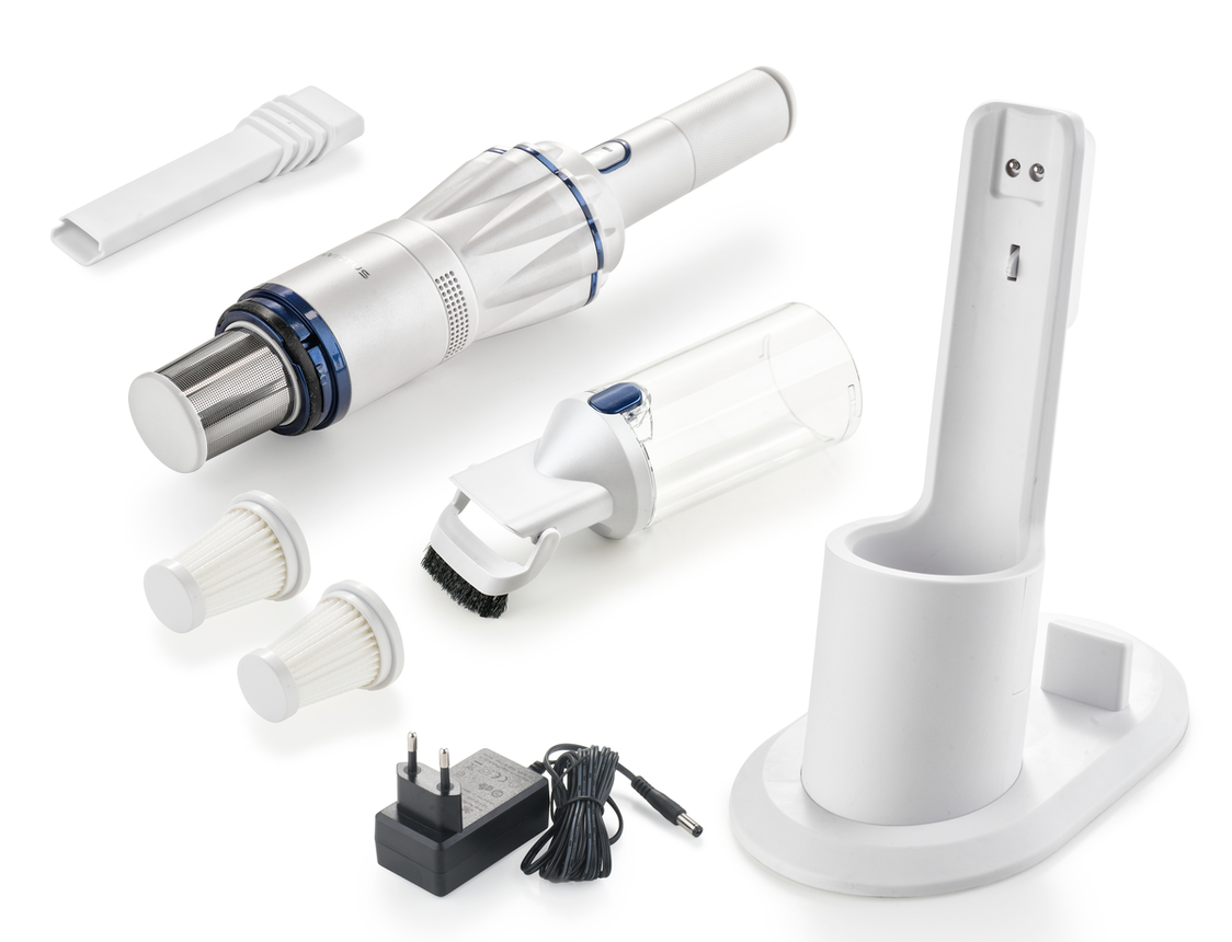Invictus One 1.0 Handstaubsauger-Set perlweiß-blau - Weiß / Blau - 1
