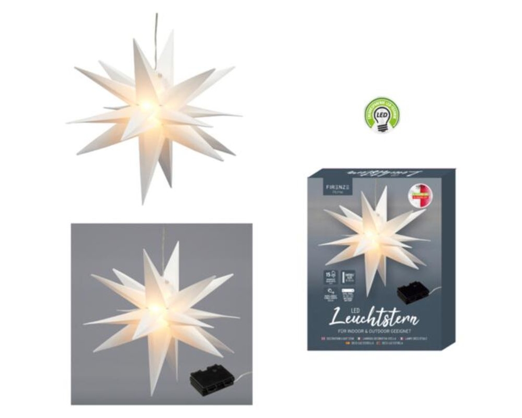 LED-Stern weiß, outdoor, ca. 35 cm - Weiß - 1